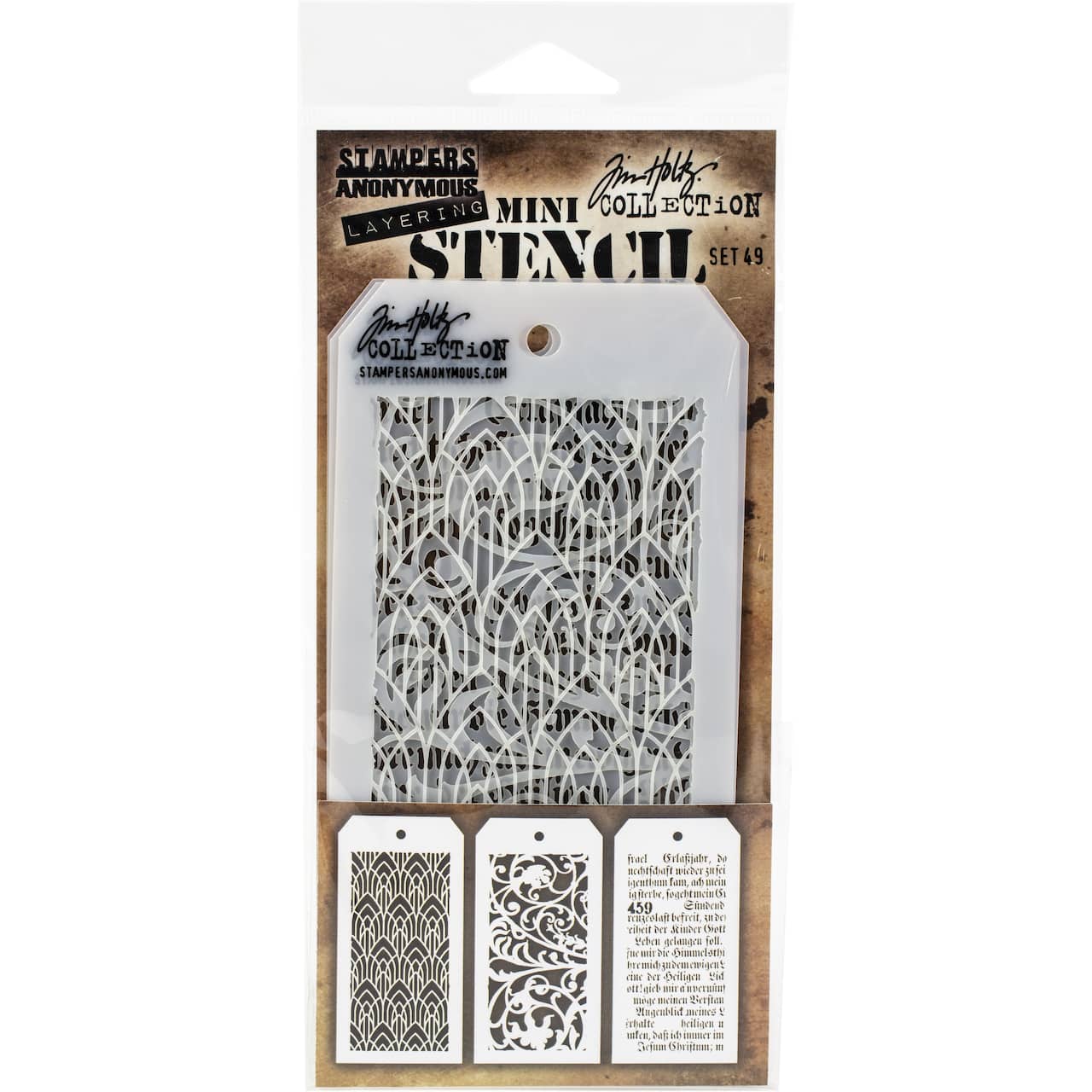 Stampers Anonymous Tim Holtz&#xAE; Mini Layered Stencil Set No.49